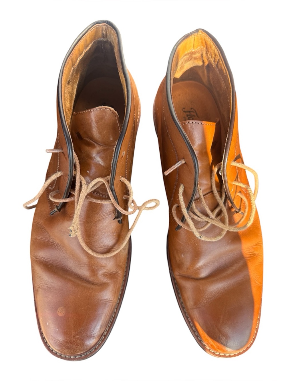 FLORSHEIM ANTHEM PLAIN TOE CHUKKA BOOTS SADDLE TAN LEATHER 12 MEDIUM - Picture 9 of 14